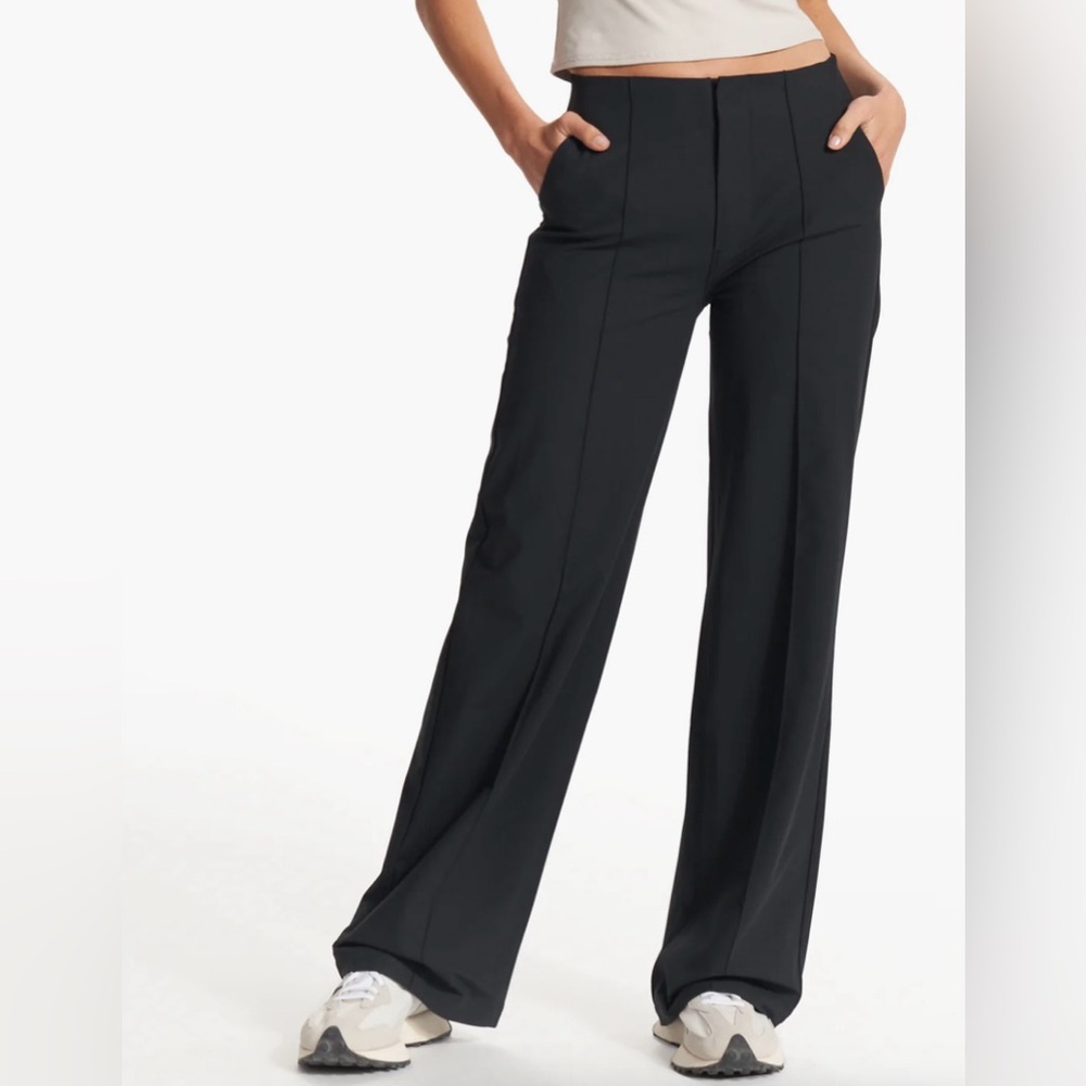 Vuori Wide-Leg Black Pants